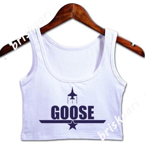 Maverick Ice Man Goose Viper Jester Slider Crop Top Women Cute Tops Designer Unique Sleeveless Spring Autumn Girl O Neck Vest