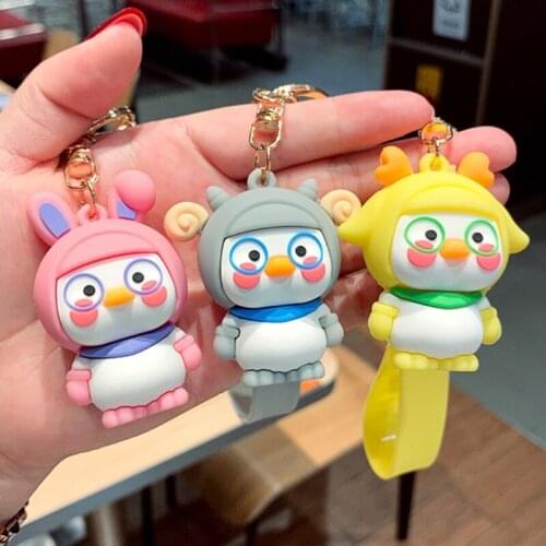 066B Cartoon Cute Keychain Car Key Ring Chain Soft School Bag Pendant Small Accessory Creative Doll Keychain Pendant Friends