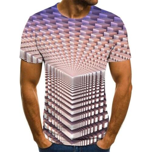 2020 Three-dimensional vortex Men Tshirt 3D Printed Summer O-Neck Daily Casual Funny T shirt