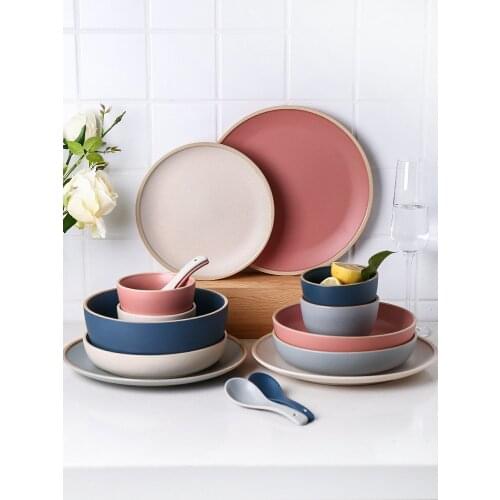 Nordic Tableware Bowl and Dish Set Creative Japanese Simple Bowl and Chopsticks Bowl and Plate Household Combination