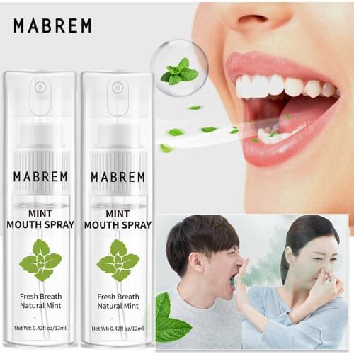 2PCS Korea Breath Freshener To Remove Bad Breath, Fresh And Lasting Oral Spray Mint Smell Portable 12ML