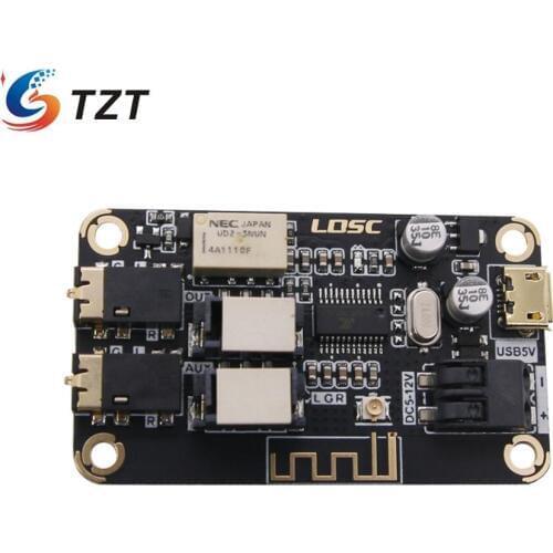 TZT MP3 Bluetooth Decoder Board Bluetooth 4.2 BT4.2 Stereo Audio Receiver Module Support AUX Input Wide Voltage Antenna