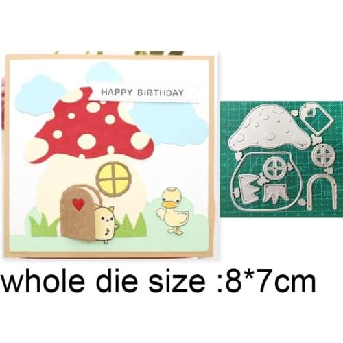 Mushroom House Dies New 2021 Metal Cutting Dies for DIY Scrapbooking Paper and Card Making Decorative Embossing Dies Craft dies