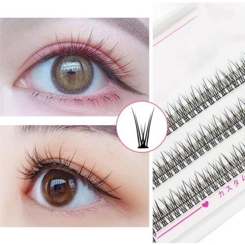 Grafting Fishtail Eyelashes Natural Individual Cluster Cilia False Eyelash Hand Woven Eyelashes Extension Makeup False Eyelash