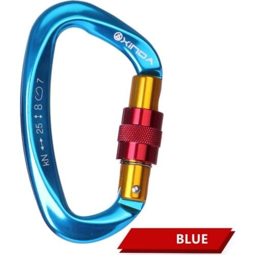 Professional Rock Climbing Carabiner 25KN Lock Safety Protection Locking Clip Heavy Duty