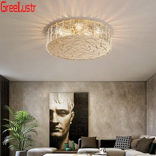 Luxury Led Ceiling Lamp Surface Mounted Plafonniers Nordic Modern Chandelier Living Room Decoration Indoor Ceiling Light Fixture