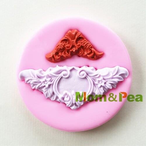 Mom&Pea 0992 Free Shipping Floral Deco Shaped Silicone Mold Cake Decoration Fondant Cake 3D Mold Food Grade
