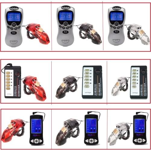 SM Male Electric Shock CB6000 Pulse Chastity Device Cock Cage,Cock Ring Chastity Belt Medical Themed Penis Ring Sex Toy
