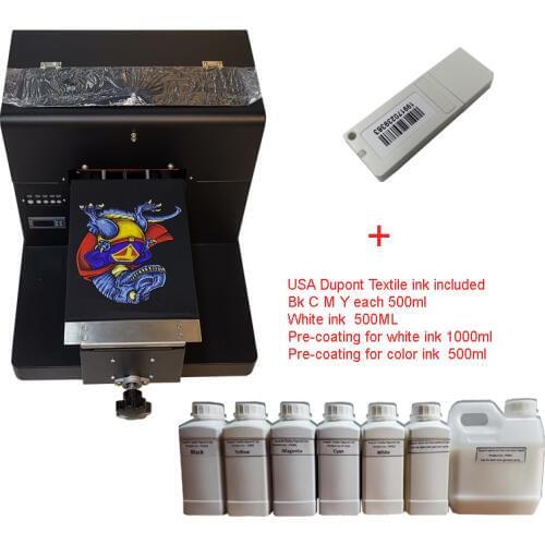 Direct to Garment A4 size t-shirt printer USA Dupont Textile ink option