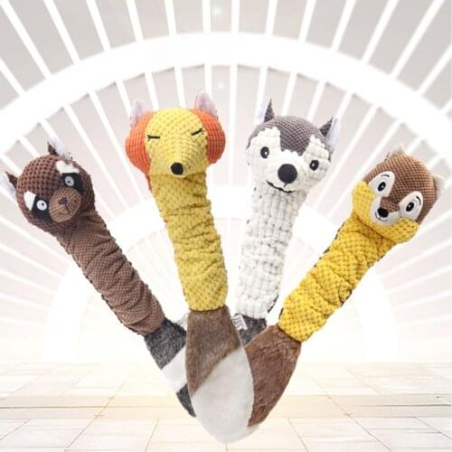 Traning Dogs Agility Toys Pet Chewing Plush Toy Velvet Doll with Wavy Sound Generator Bite-resistant Funny Interesting Tool
