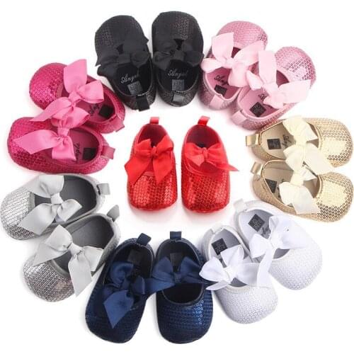 Lovely Bling Baby Shoes Soft Sole Toddler First Walkers Anti-Slip Infants Girls Princess Shoes