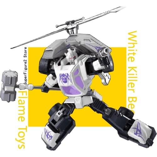 Thousand-valued Flame Toys White killer bee model IDW assembled model PVC toy