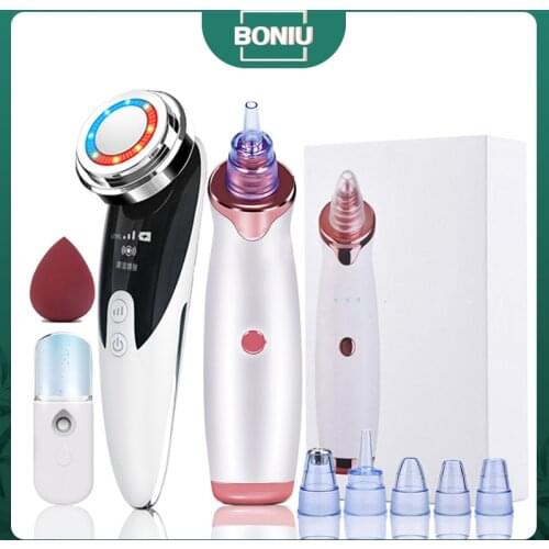 Blackhead Remover Set EMS LED Facial Massager Acne Black Head Black Point Vacuum Tool Black Spots Pimple Pore Cleaner Machine