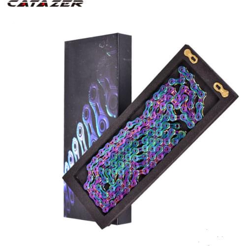 Bicycle Chain 116 Links SX10EL 10S 20S 30S Mountain MTB 10 Speed Chain with Missinglink for M6000 M610 M780 Rainbow