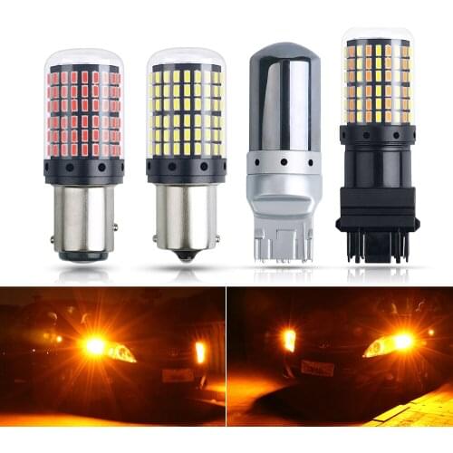 1x Super Bright Car Led Lamp S25 1156 1157 Bau15s Auto Turn Signal Light T20 7440 7443 Brake Bulb Tail Reverse Lamp P21/5W Diode