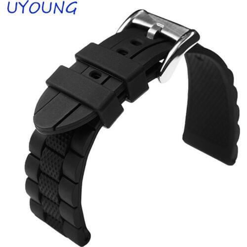20mm 22mm 23mm High Quality Rubber watchband Strap Black&Blue Men Women WATCHBAND for AR watch Free Shipping Strap Bracelet
