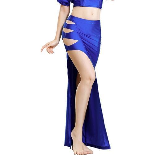 Women Belly Dance Costume Dress Single Slit Long Skirt Lady Bellydance Skirts Oriental Bellydancing Clothes Competition Outfit