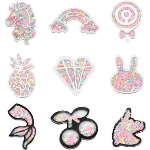 1pcs Flower Heart Quicksand Acrylic Sequin Shaker Planar Resin Decoration Crafts Accessories DIY Handmade Materials,1Yc6869