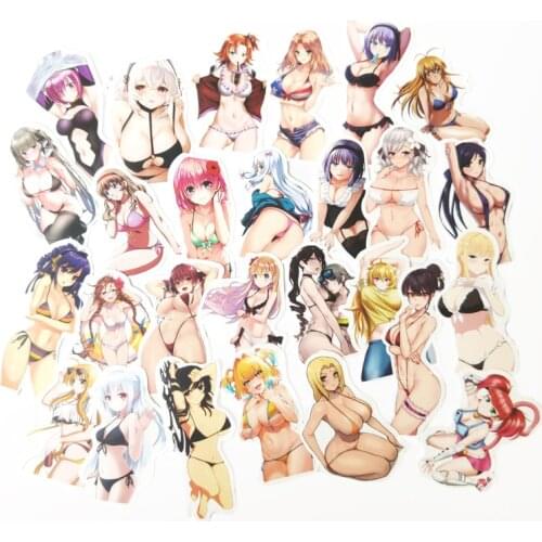 10/30/100PCS Sexy Two-dimensional Beautiful Girl Graffiti Refrigerator Computer Mobile Phone Water Cup Decoration Sticker