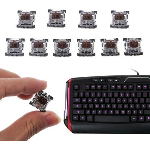 10Pcs 3 Pin KeyCaps Brown Mechanical Keyboard Switch for Cherry MX Keyboard
