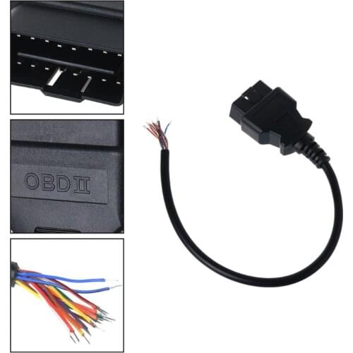 OBD2 16Pin Male Plug Adapter Opening Cable Connector For Extension Auto Dropshipping
