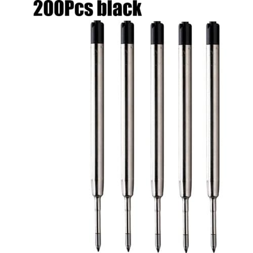 200 Pcs Wholesale Ballpoint Pen Refill Smooth Fine 0.7mm Blue Black Refill For Child Students School Office Writing Tools