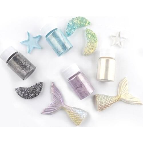 9 Color Mermaid Pigment Filler For Resin Jewelry Making Pearl Powder Dye Pearl Resin UV Epoxy Nail Paint Pigment