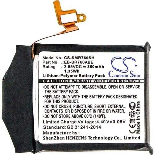 Cameron sino 350mah battery for SAMSUNG Gear S3 Classic Gear S3 Frontier SM-R760 SM-R770 SAMSUNG EB-BR760 EB-BR760ABE