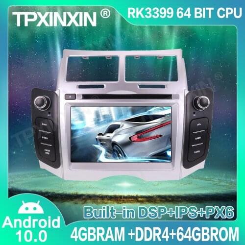 Carplay 128GB Android 10.0 For Toyota Yaris 2005-2011 Car GPS Navigation Auto Stereo Multimedia Player Radio Recorder Head Unit