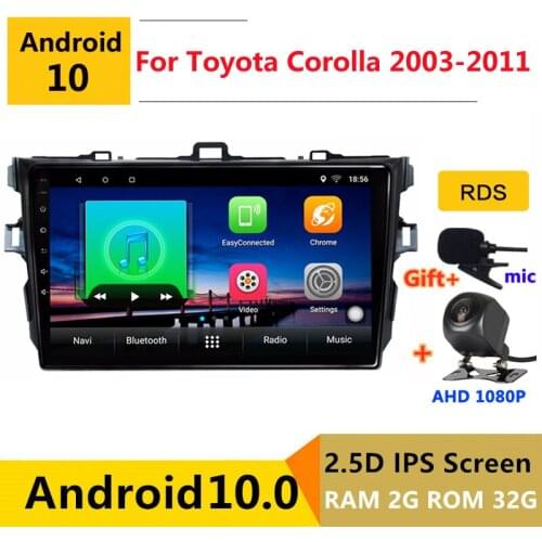 Android 10 car radio auto stereo for toyota corolla 2003 2004 2005 2006 2009 2010 13 navigation GPS DVD Multimedia Player