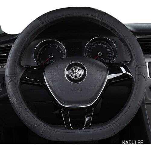 KADULEE Microfiber Leather Car Steering Wheel Cover For Hondas Civics CRV BRV Fit Jazz Accords City Freed Mobilio Stream