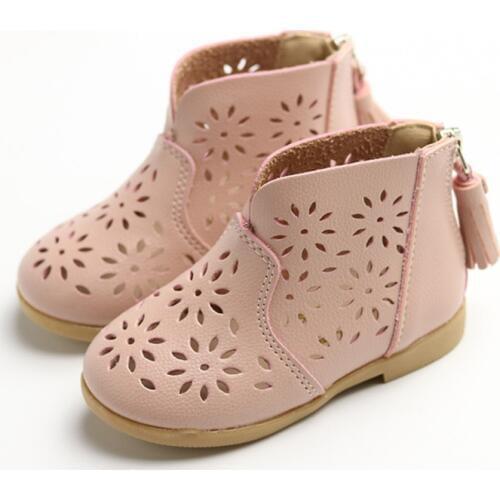 2020 New Toddler Girl Boots for Kids Children PU PU Cut Boots Girls Princess Spring Fall Kids Shoes
