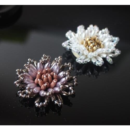 Flowers patches Rhinestones beads clothes dress appliques Accessories Patches Badge