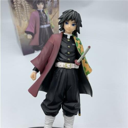 Demon Slayer Kimetsu no Yaiba Tomioka Giyuu Classic Color PVC Action Figure Tanjirou Nezuko Cute Standing Toy 16cm