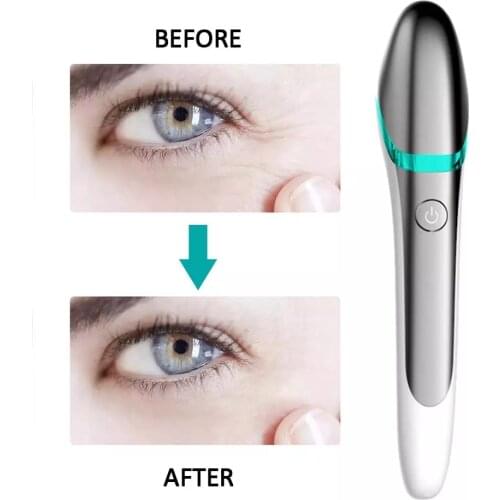 EMS Vibration Heated Eye Face Massager Pen Electric Facial Lift Massage Eyes Care Device Beauty Wand Wrinkle Dark Circle Removal