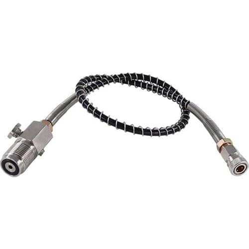 Hot 24 Inch Spring Wrapped Hose DIN Adapter Scuba Diving Filling Regulator Stainless Steel+Copper