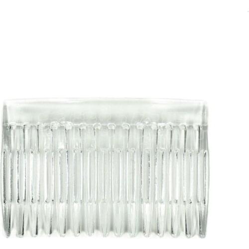 652F 7x5cm 15 Teeth Fancy DIY Plastic Hair Clip Comb Women Bridal Wedding Veil Holder Transparent Beauty Styling Tool