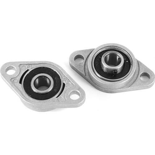 KFL08 Flanged bearing / ball bearing zinc-aluminum alloy 8 mm 2 pieces Pillow Block Mounted