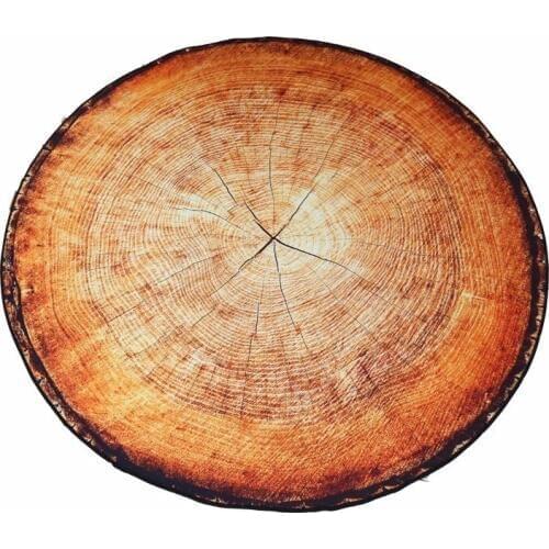 Retro Tree Rings Round Carpet Living Room 3D Wood Parlor Bedroom Chair Kids Children Rug Bathroom Non-slip Mat alfombra tapetes
