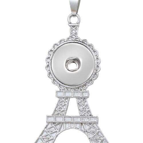 JaynaLee Iron tower Snaps Pendant without Chain fit 18mm or 20mm Ginger Snaps for women Men gift GJP8027