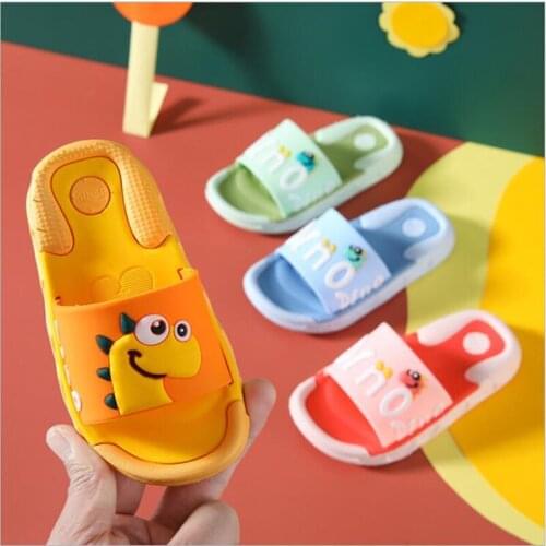 Dinosaur Cartoon Aanimal Slippers Boys and Girls New Summer Beach Shoes Baby Toddler Soft Indoor Children Sandals 24-35