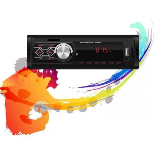 1 DIN Car Radio Bluetooth MP3 Player 12V FM AUX TF Card USB U-Disk Type Remote Control 4 Way Audio Output in dash autoradio