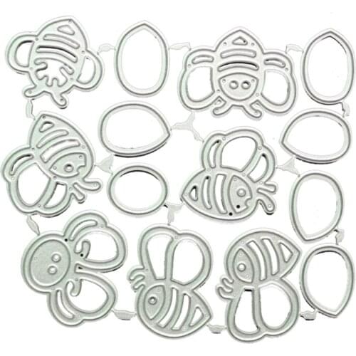 Cute Cartoon Bee Carbon Steel Cutting Dies DIY Scrapbooking Photo Album Embossing Paper Cards Making Stencil Decorative N0PA