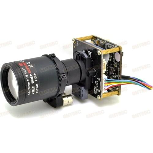 5-50mm 10x Video Zoom AutoFocus Lens 4MP IP Camera Module OV4689 CMOS CCTV Smart Security IPC PCB Board Camera SIP-E4689DML-0550