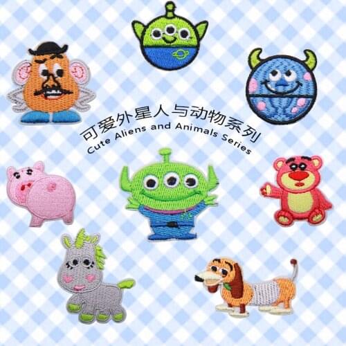 Disney movie animation peripheral children cartoon cute animal toy story series cloth stickers clothing decoration stitch decals