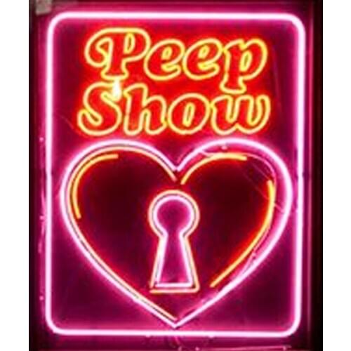 Neon Sign For Peep Show Heart Sex Shop Hotel Recreational Window Business Room Decor Gifts advertise Handmade art design light