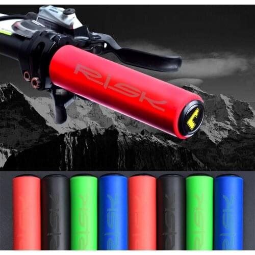 RISK Bicycle Handle Bar Grips Silicone Grip Bike Grips Silica gel Anti-slip Handlebar Anti-skid Shock Absorptio Super Light Soft