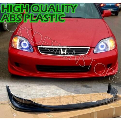 For JDM HONDA Civic EK2 sedan hatchback 1999-2001 Front Bumper Lip S2000 STYLE PLASTIC Splitter Diffuser Lip Body Kit Spoiler