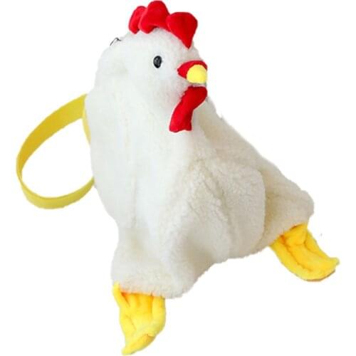 Plush Crossbody Purse Cute Cartoon Chicken Shoulder Bag Party Work Travel Satchel for Women Girls