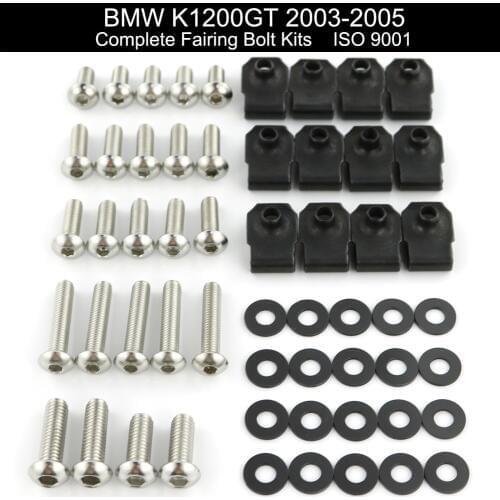 For BMW K1200GT 2003 2004 2005 Motorcycle Complete Full Fairing Bolts Kit Fairing Clips Nuts Cowling Bolts Stainless Steel